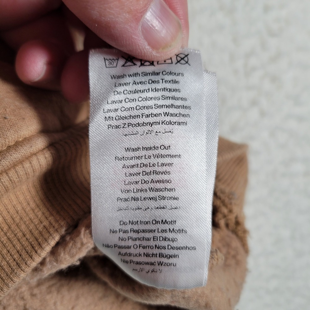 Fudo Hoodie Kids Size 12 Tan Fleece Lined Athleisure Kangaroo Pocket Pullover - Picture 8 of 13